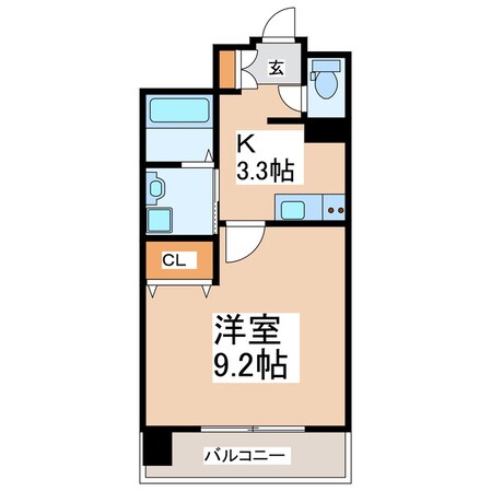 クロノス43水前寺の物件間取画像